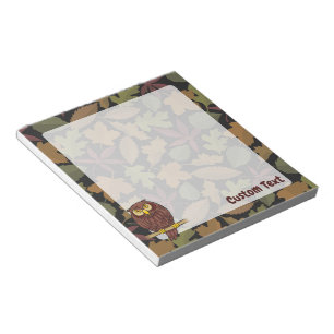 Owl Cartoon Notepad Notizblock