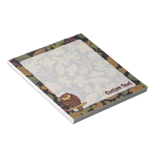 Owl Cartoon Notepad Notizblock (angewinkelt)