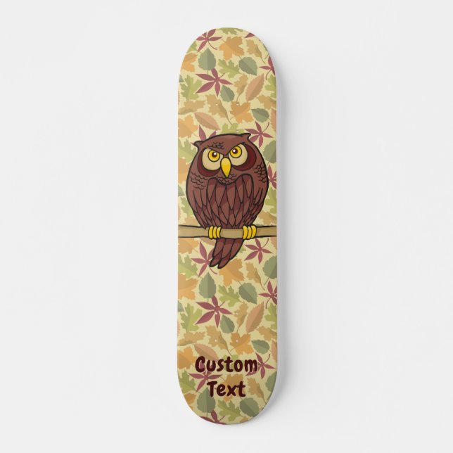 Owl Cartoon Skateboard Deck (Vorne)