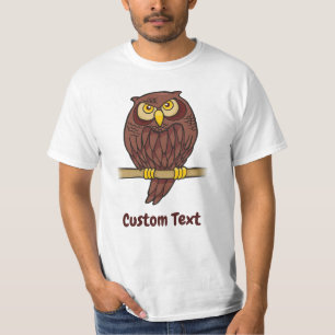 Owl Cartoon T - Shirt
