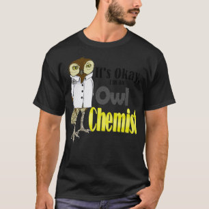 Owl Chemist Alchemist Pun Funny Niedlich Bird T-Shirt