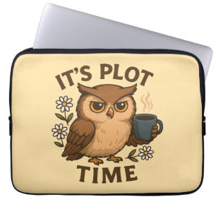 Owl Coffee, es ist Zeit für die Handlung Laptopschutzhülle