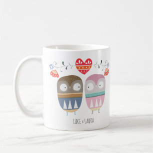 Owl Couple Fun Grafikkunst Geschenk Individuelle N Kaffeetasse