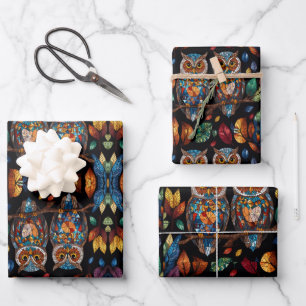 Owl Couple Geschenkpapier Set