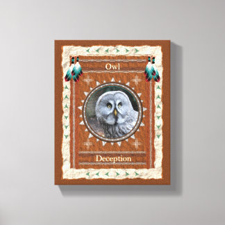 Owl - Deception Stretched Wrapped Canvas Leinwanddruck