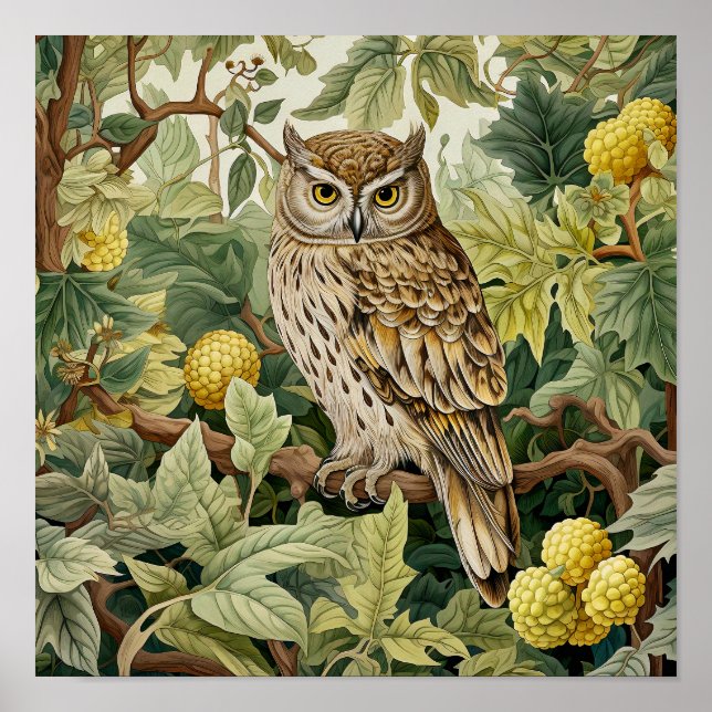 Owl Decorative Malerei Poster (Vorne)
