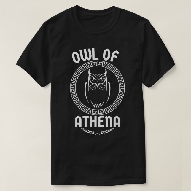 Owl der Göttin Medusa Griechisch T-Shirt (Design vorne)