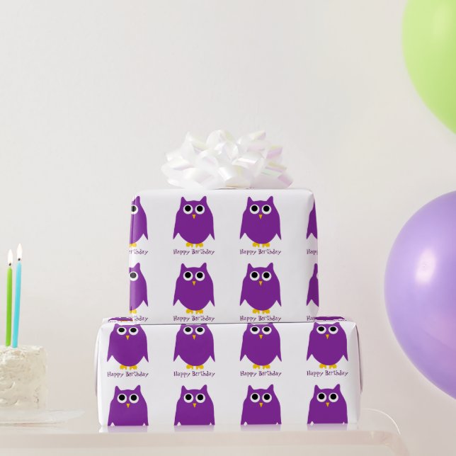 Owl Design Geburtstag vorhanden Geschenkpapier (Partygeschenke)