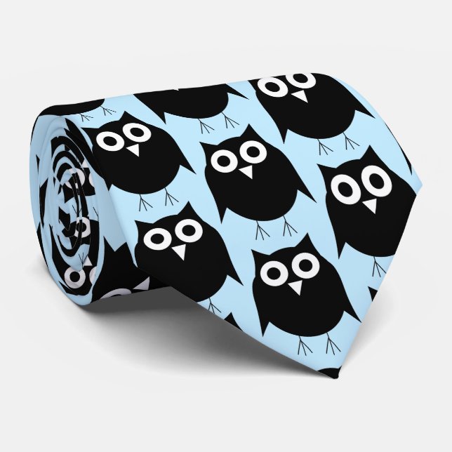 Owl Design Krawatte (Gerollt)