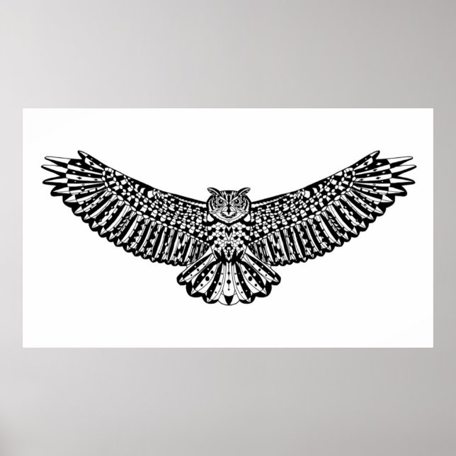 Owl Doodle 2 Poster (Vorne)