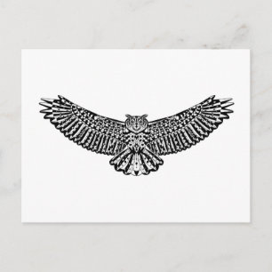 Owl Doodle Postkarte