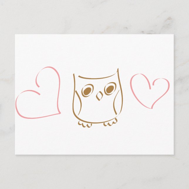 Owl Doodle Postkarte (Vorderseite)