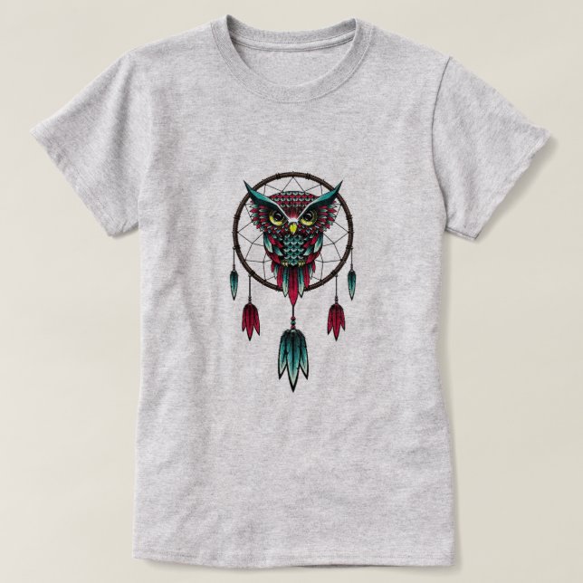 Owl Dream Catcher T-Shirt (Design vorne)
