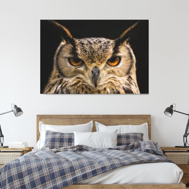 OWL, EGAL OWL WRAPPING CANVAS DRUCKEN LEINWANDDRUCK (Insitu (Schlafzimmer))