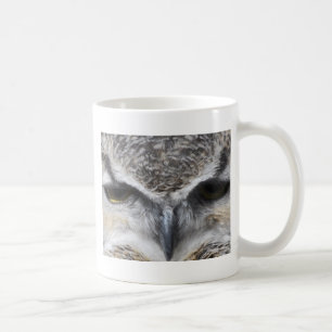 Owl Eye Raptor Great Horned Foto Kaffeetasse