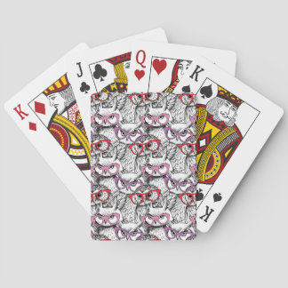 Owl Eyeglasses Pattern Spielkarten