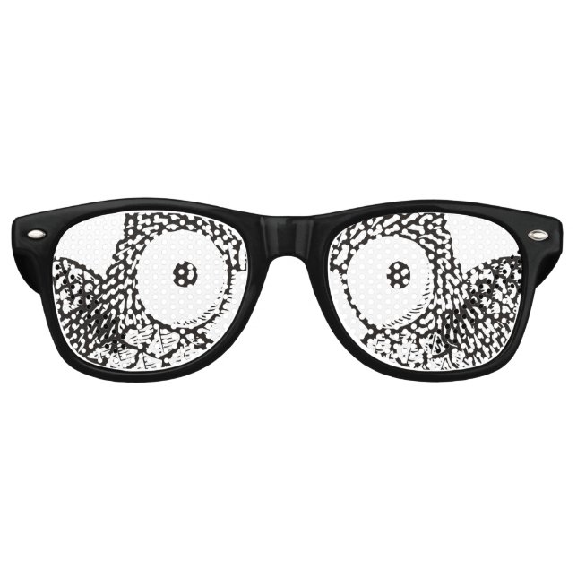 Owl Eyes Cartoon Partybrille (Vorderseite)