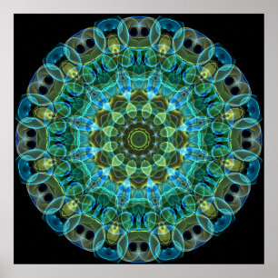 Owl Eyes Kaleidoskop Poster