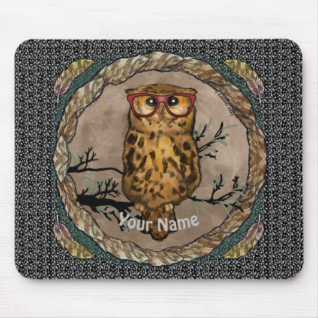 Owl Eyes Mouse Pad Mousepad (Vorne)