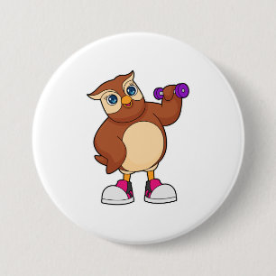 Owl Fitness Dumbell Button