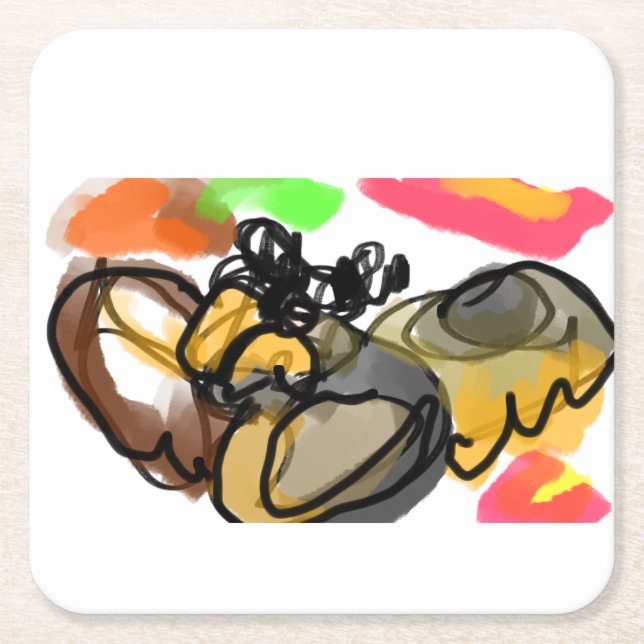 Owl flying autumn rechteckiger pappuntersetzer (Vorderseite)