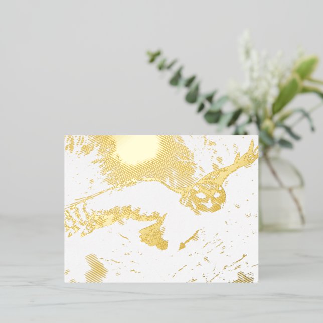 Owl Folien Feiertagspostkarte (Stehend vorne)