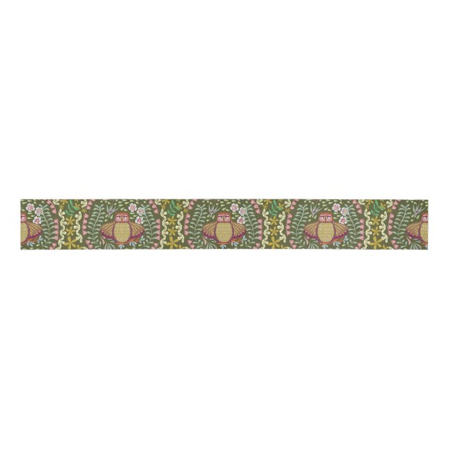 Owl Folk Green Ripsband (Vorderseite)