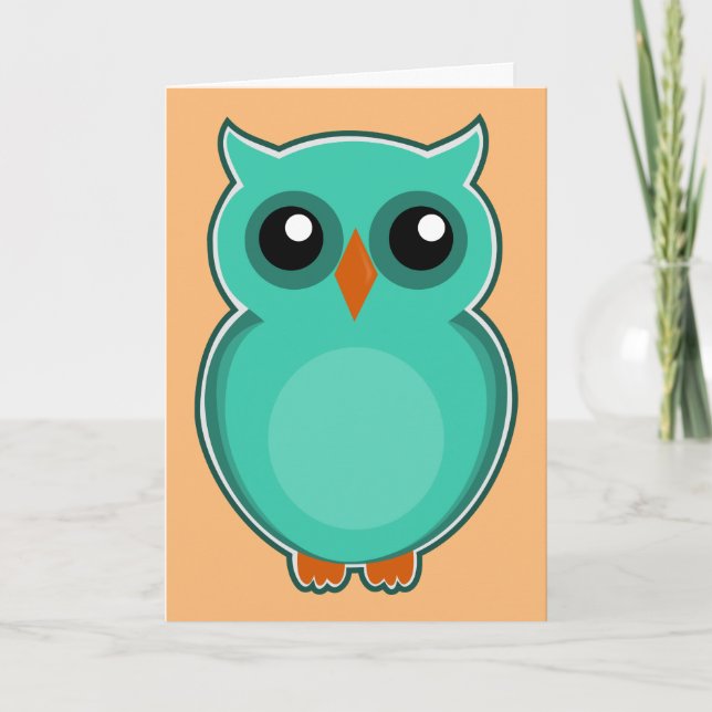 OWL FUNNY HOOT BIRTHDAY CARD KARTE (Vorderseite)