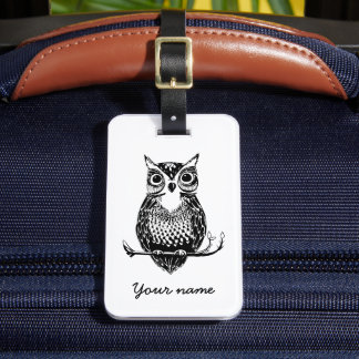 Owl Gepäckmarke Gepäckanhänger