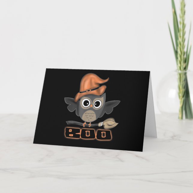 Owl-Geschenk | Boo Niedlich Owl Kids Halloween Taw Karte (Vorderseite)