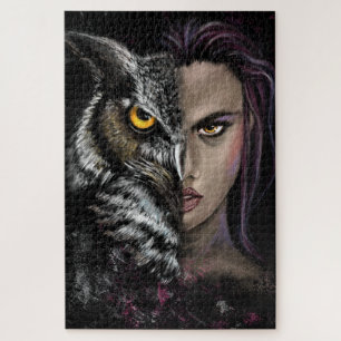 Owl Girl - Emotion Jigsaw Puzzle - Malerei