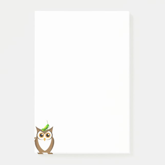 Owl Grasshopper Post-it Klebezettel (Vorderseite)