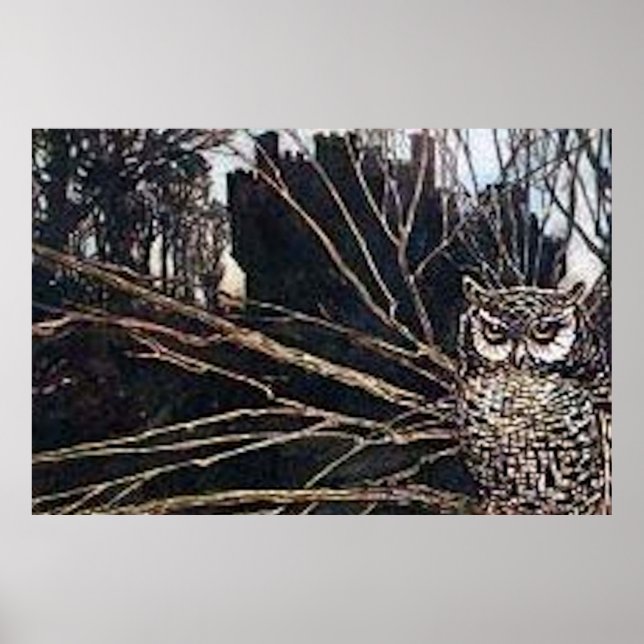 Owl Halloween Creepy Poster (Vorne)