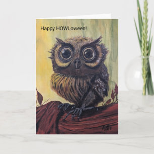 Owl Halloween STNDD, 5" x 7" Faltkarte Karte