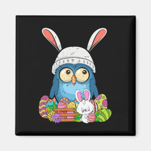 Owl Hasenohren Hase Ostereier Jagd Kinder Junge Magnet