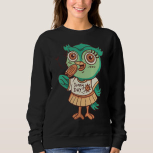 Owl Ice Cream Food Zoo Animals Children Owells Sweatshirt