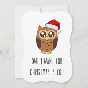 Owl ich zu Weihnachten Gewollt ist Sie - Niedliche