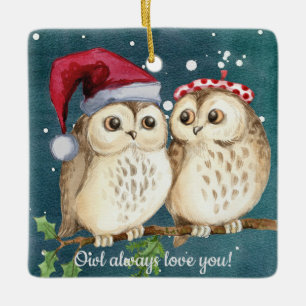 Owl Immer Liebe Weihnachtsschmuck