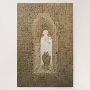Owl in einem gotischen Fenster - Caspar David Frie Puzzle