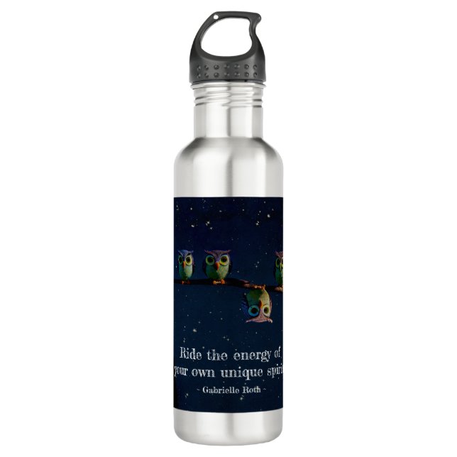 Owl ist anders als ein einzigartiges Angebot Edelstahlflasche (Vorderseite)