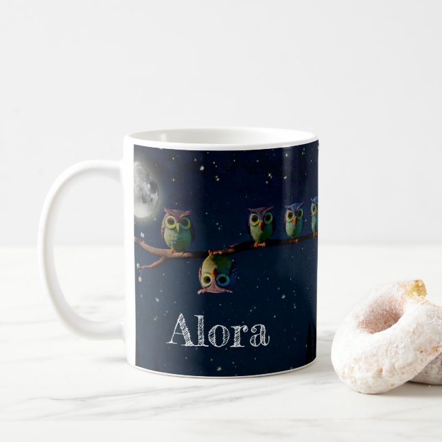 Owl ist anders als ein einzigartiges Angebot Kaffeetasse (Mit Donut)