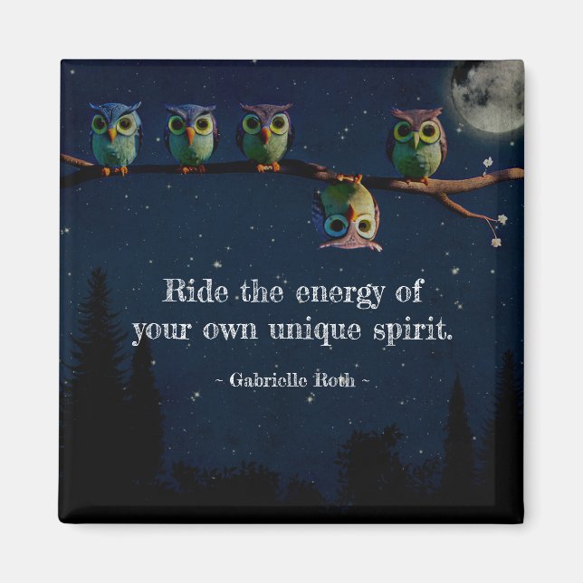 Owl ist anders als ein einzigartiges Angebot Magnet (Vorne)