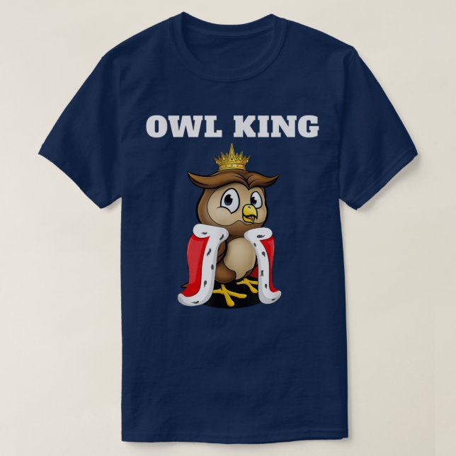 Owl King Boys Owl Tshirt Mens Owl (Design vorne)