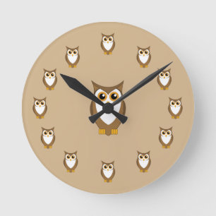 Owl Kitchen Wall Clock Owl Lovers Gift Runde Wanduhr