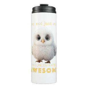 Owl konzentriertes Phantastisches Niedlich Adorabl Thermosbecher
