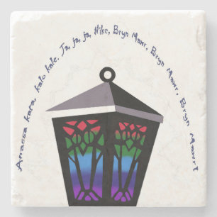 Owl Lantern Stone Untersetzer