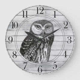 Owl Large Clock Große Wanduhr