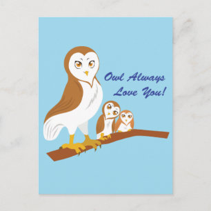 Owl Liebe dich immer! Postkarte
