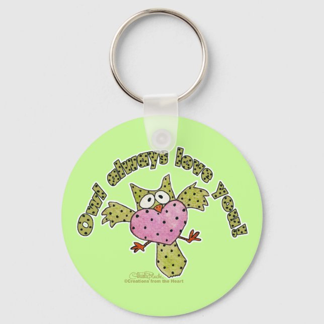 Owl Liebe dich immer! Schlüsselanhänger (Vorderseite)