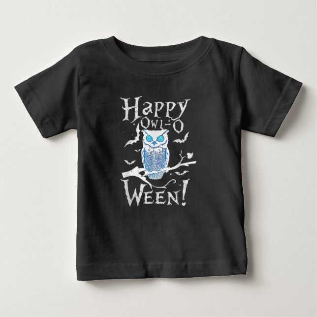 Owl Liebhaber | Happy Owl Funny Owl Halloween Kost Baby T-shirt (Vorderseite)